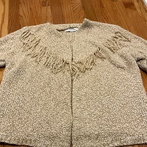 Alfred Dunner Tan Fringe Cardigan 🤎💛